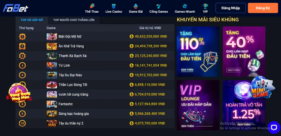 Giao diện ứng dụng di động 68win nhà cái trên điện thoại